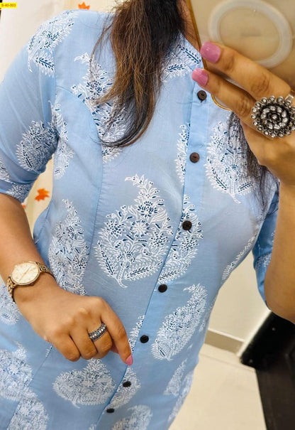 Aline kurti pattern paired with Ankle length pant