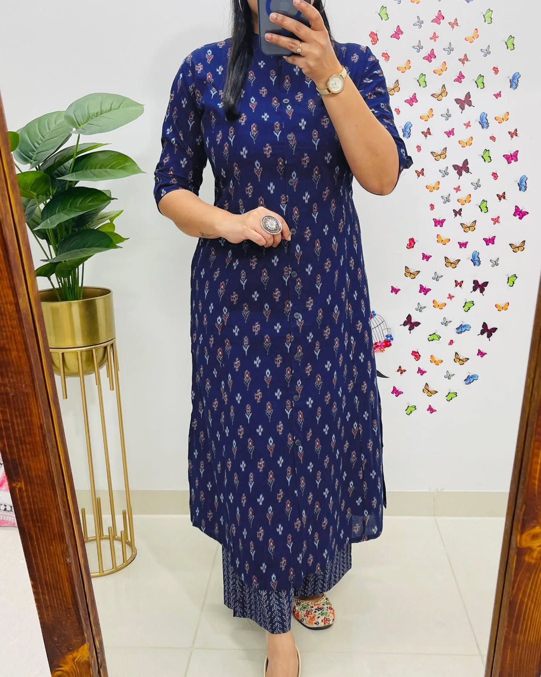 Aline kurti pattern paired with Ankle length pant