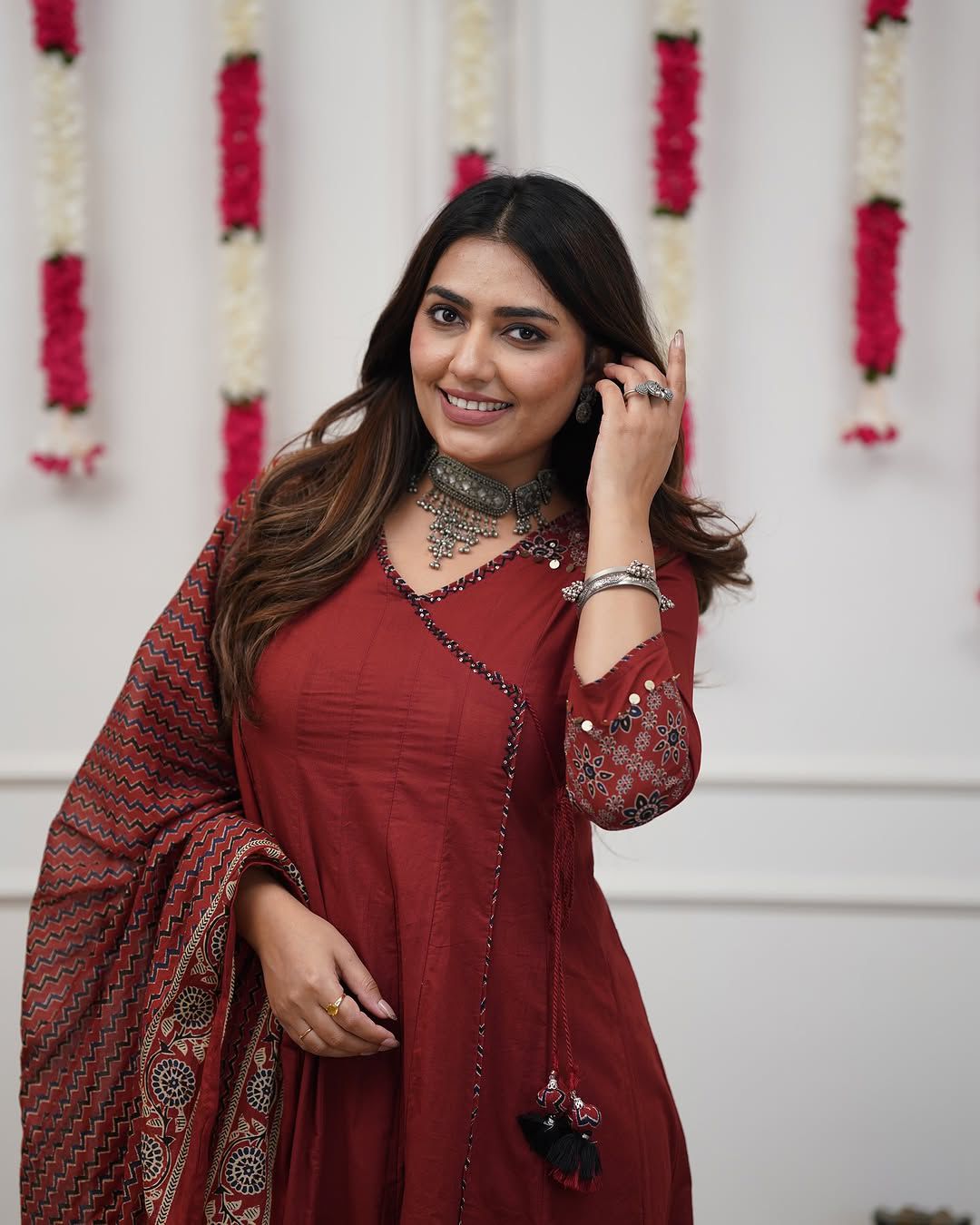 Angrakha style kurta set