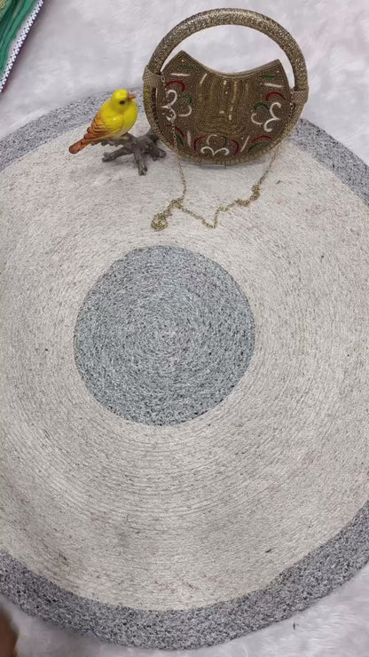 Sequins and jaro Thread Embroidery Work with Cutworl border Saree