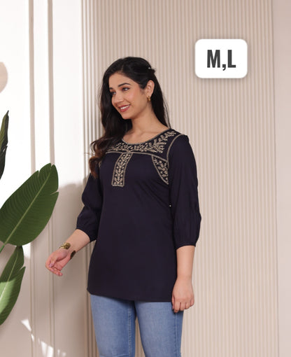 Rayon Designer Tunic Top