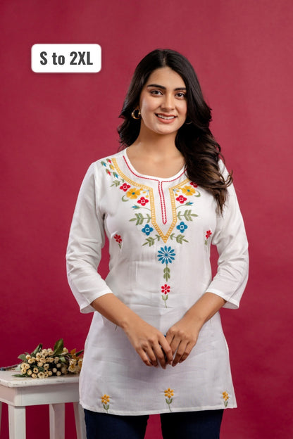 Rayon Designer Tunic Top