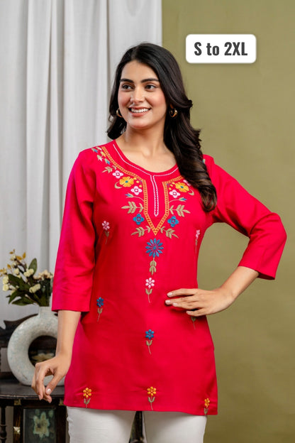 Rayon Designer Tunic Top