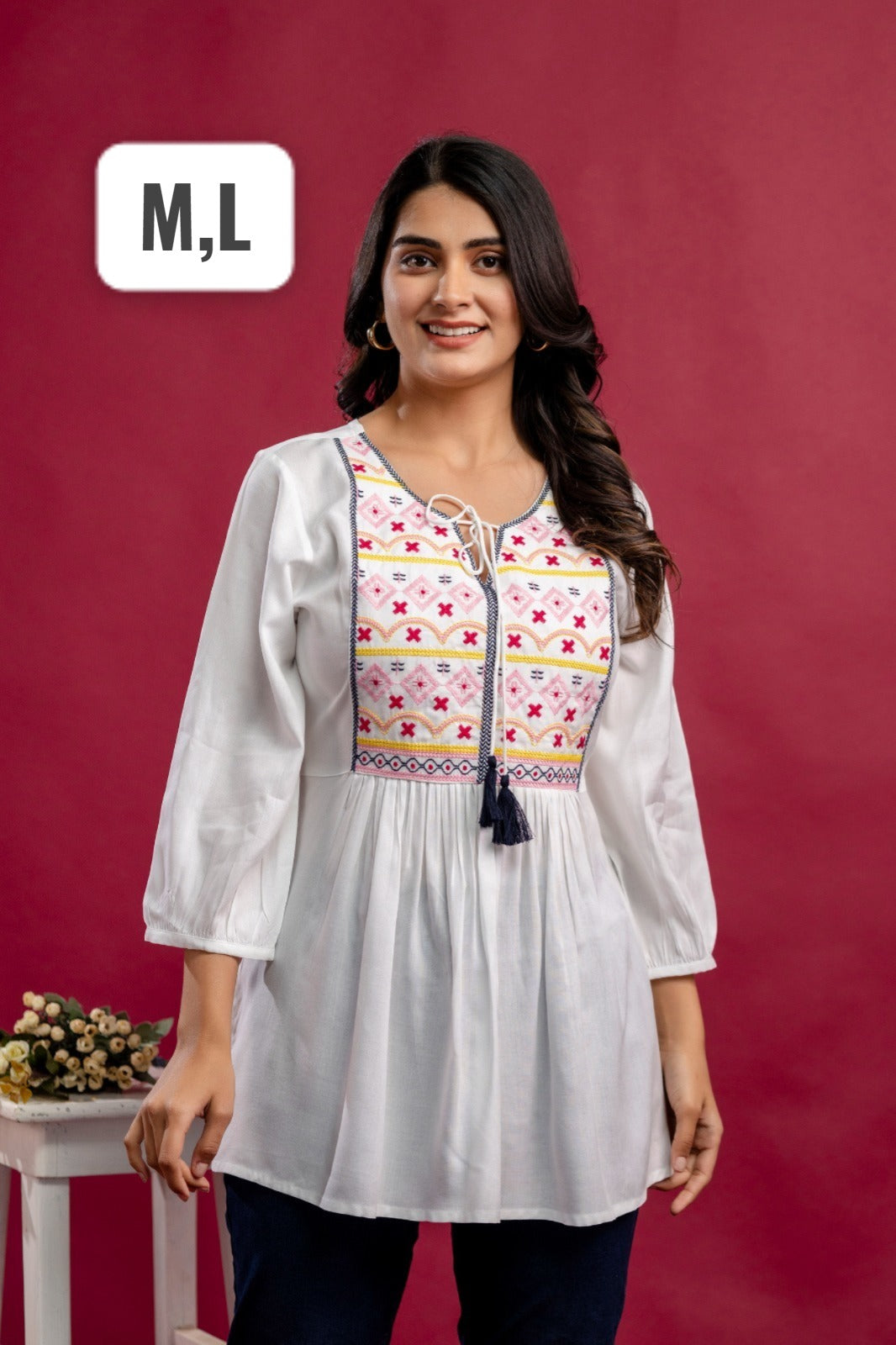 Rayon Designer Tunic Top