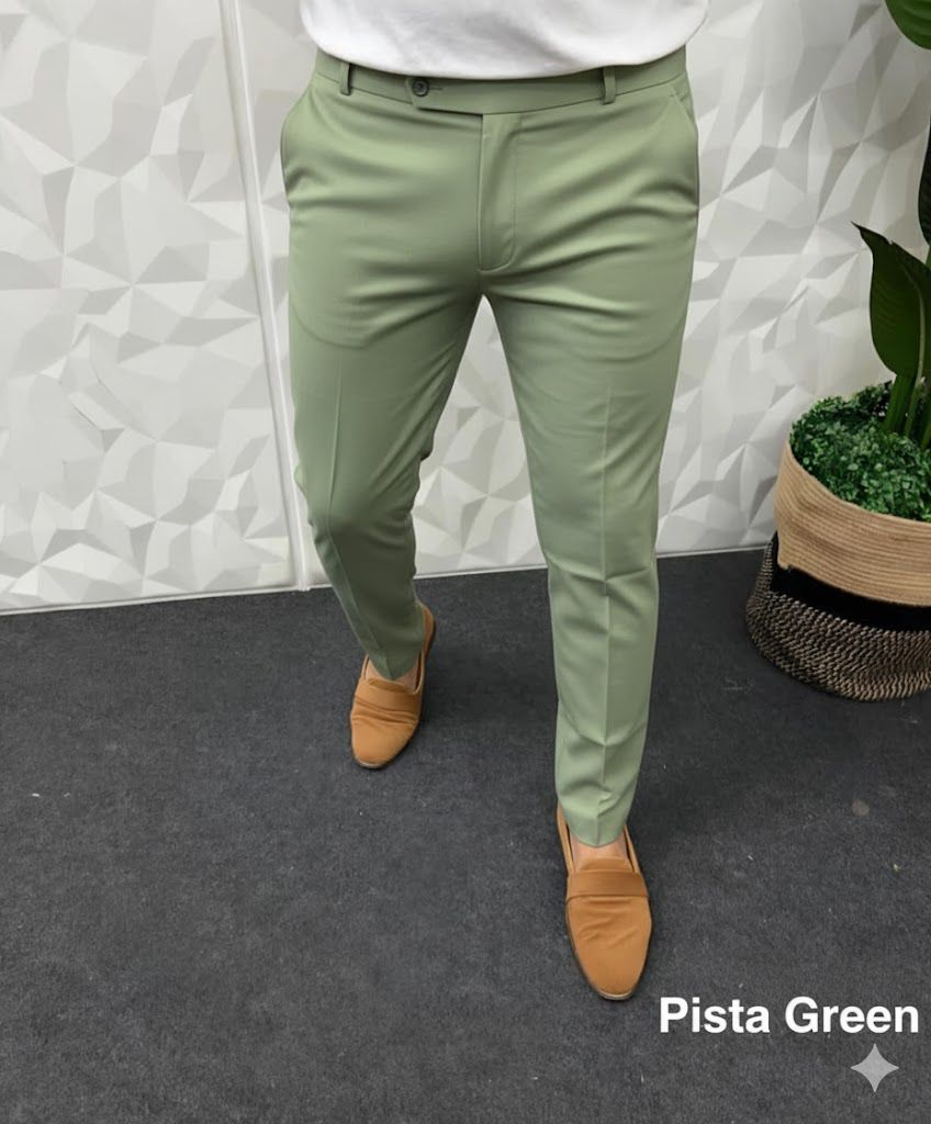 Blackberry Cotton Lycra Trousers