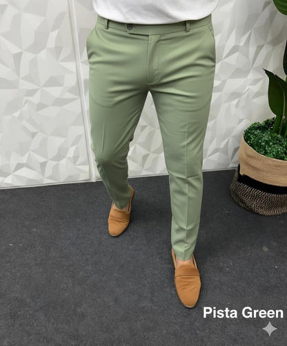 Blackberry Cotton Lycra Trousers