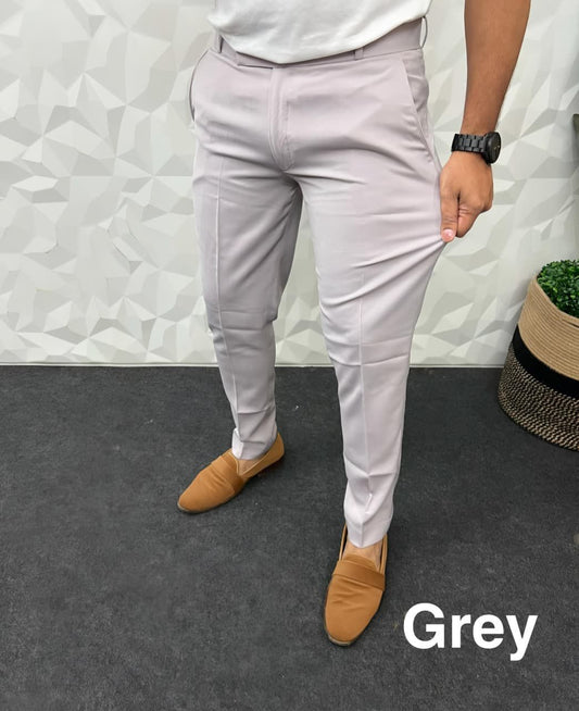 Blackberry Cotton Lycra Trousers