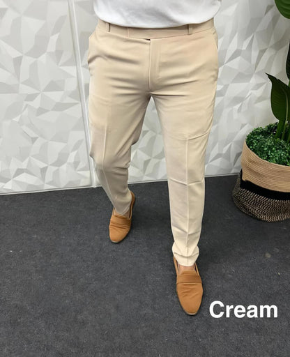 Blackberry Cotton Lycra Trousers