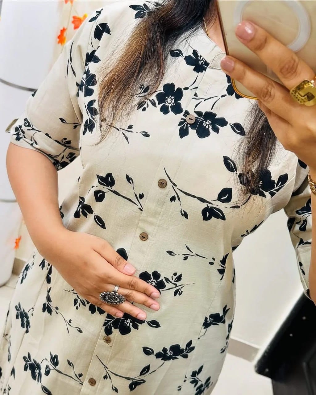 Aline kurti digital print paired with Ankle length pant